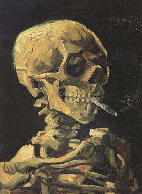 Vincent Van Gogh Skull with Burning Cigarette (nn04) France oil painting art